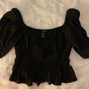 Forever 21 Black Crop Top